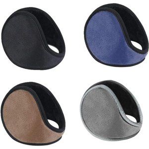 4 Pack Unisex Fleece Earmuffs Foldable Earmuffs Winter Outdoor Ear Warmers Mens